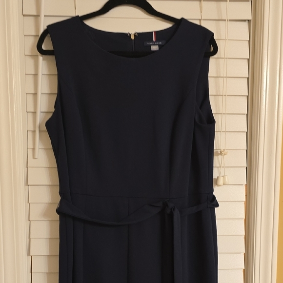 Tommy Hilfiger Navy Blue Sleeveless Sheath Jumpsuit Work - Picture 3 of 12